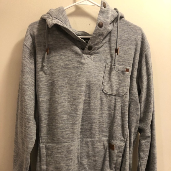 Billabong, X-Large, Smoky Grey Pullover Hoodie - Picture 1 of 4